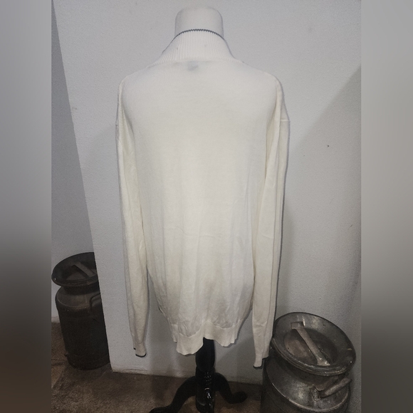 Steve Harvey Celebrity Edition Sweater Sz XL Off White Button Neck - Picture 4 of 12